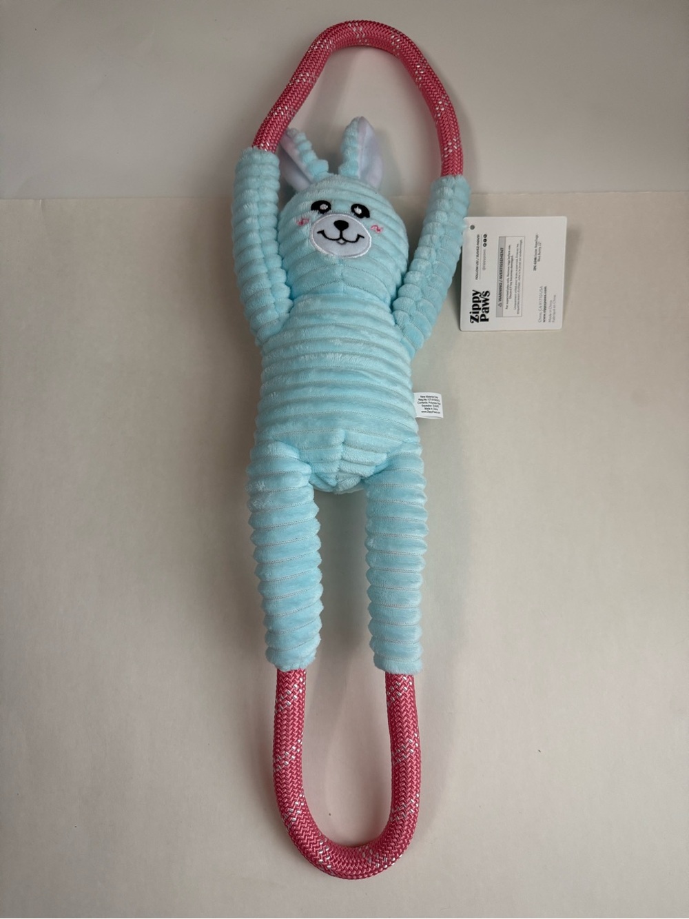 Zippy Paws RopeTugz Durable Dog Toy Bunny